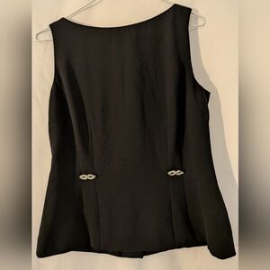 David Warren Elegant Vintage Black Sleeveless Top